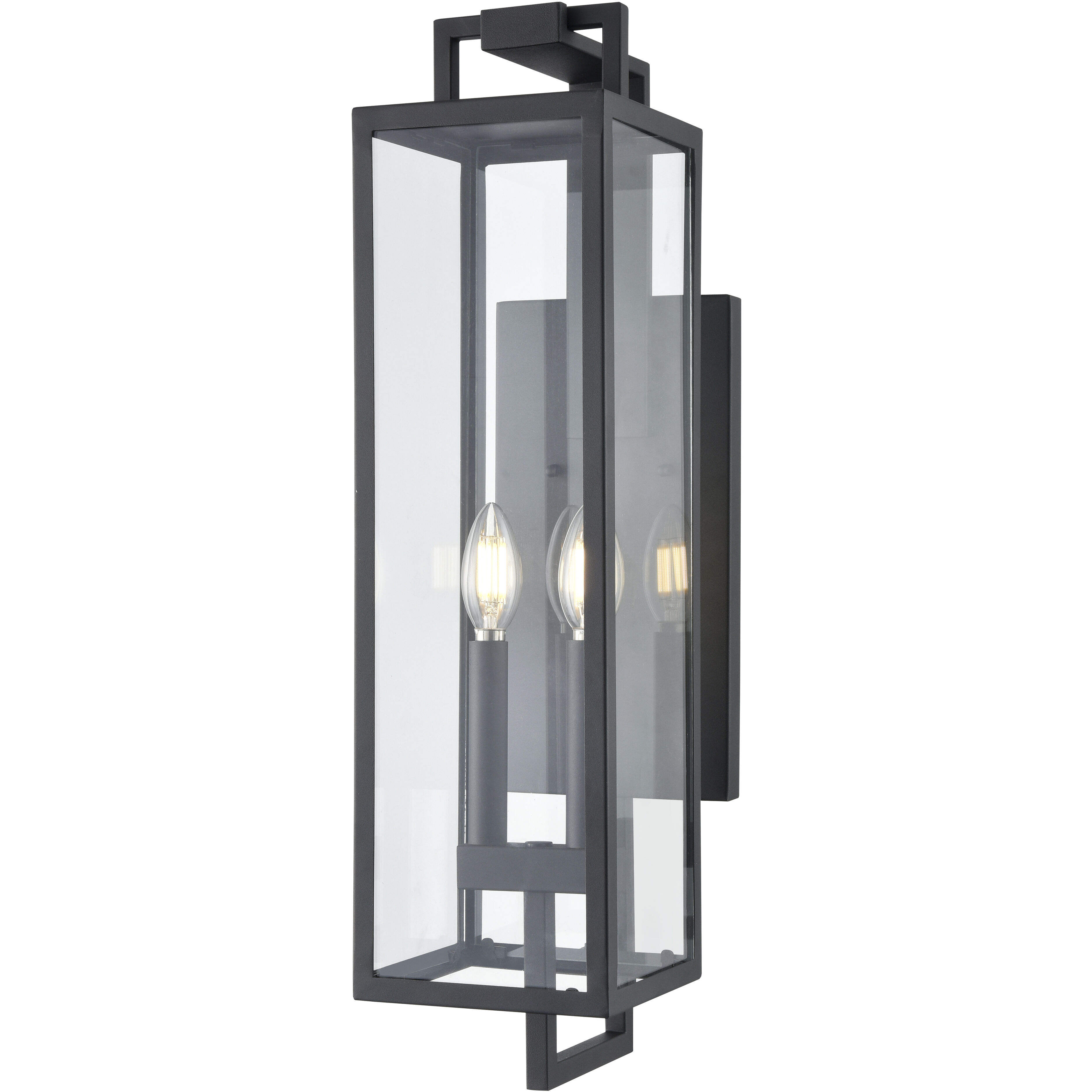 Lamont 2 Light 24 inch Textured Black Outdoor Wall Sconce